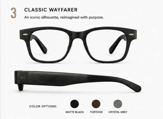 See-Hear Classic Wayfarer audio-intelligence eyewear