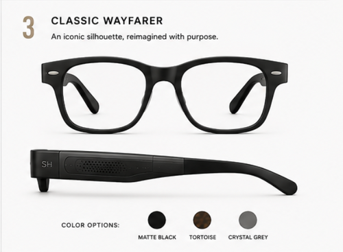 See-Hear Classic Wayfarer audio-intelligence eyewear