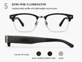 See-Hear Semi-Rim Clubmaster audio-intelligence eyewear